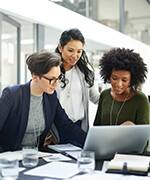 Three woman reading on the probiotic bacteria lactobacillus plantarum