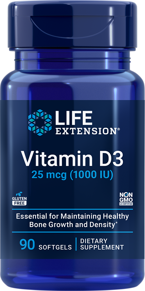 Life Extension Vitamin D3 - 1000 IU (90 Softgels)